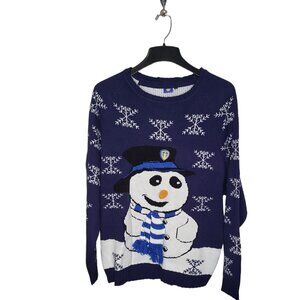 Leeds United FC Frosty The Snowman Ugly Christmas Sweater Size XXXL